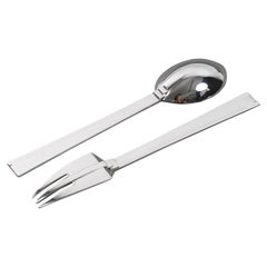 Art deco construtivist-shaped service cutlery circa 1930