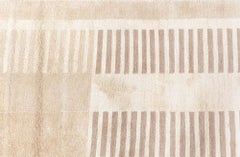 Art Deco Contemporary Beige Silk Runner "Enfilade" by Doris Leslie Blau