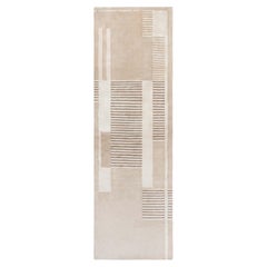 Art Deco Contemporary Beige Silk Runner "Enfilade" by Doris Leslie Blau
