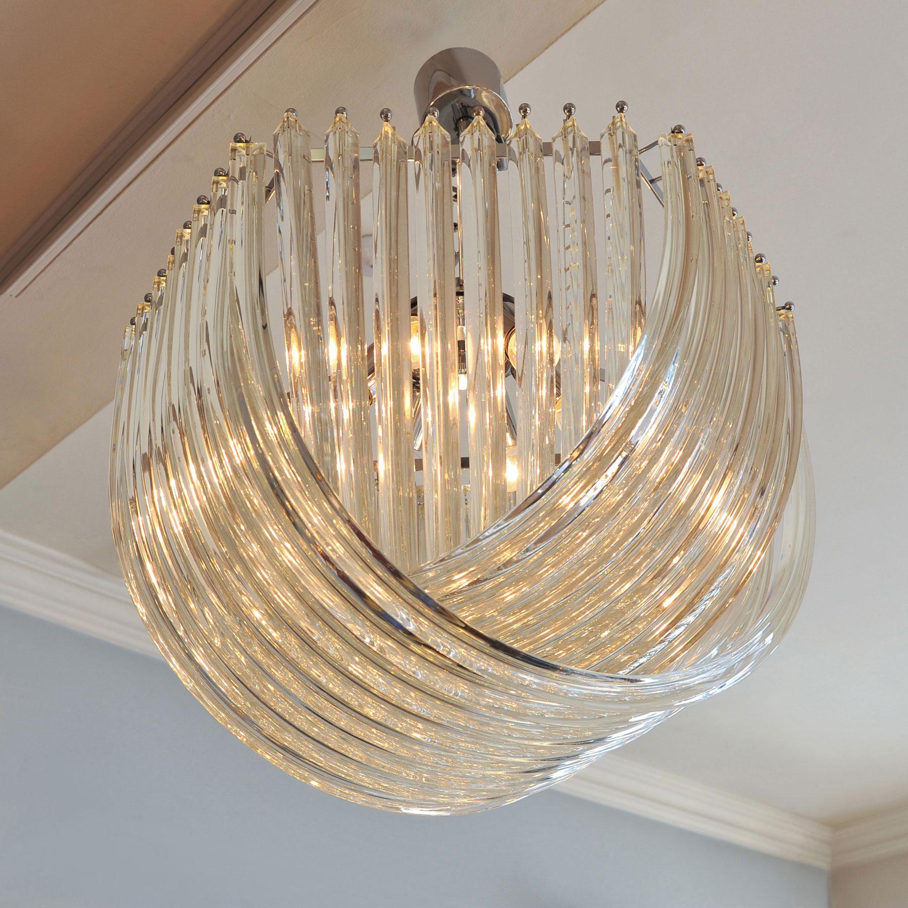 Lampadario Art Deco contemporaneo in cristallo di Murano in vendita 3