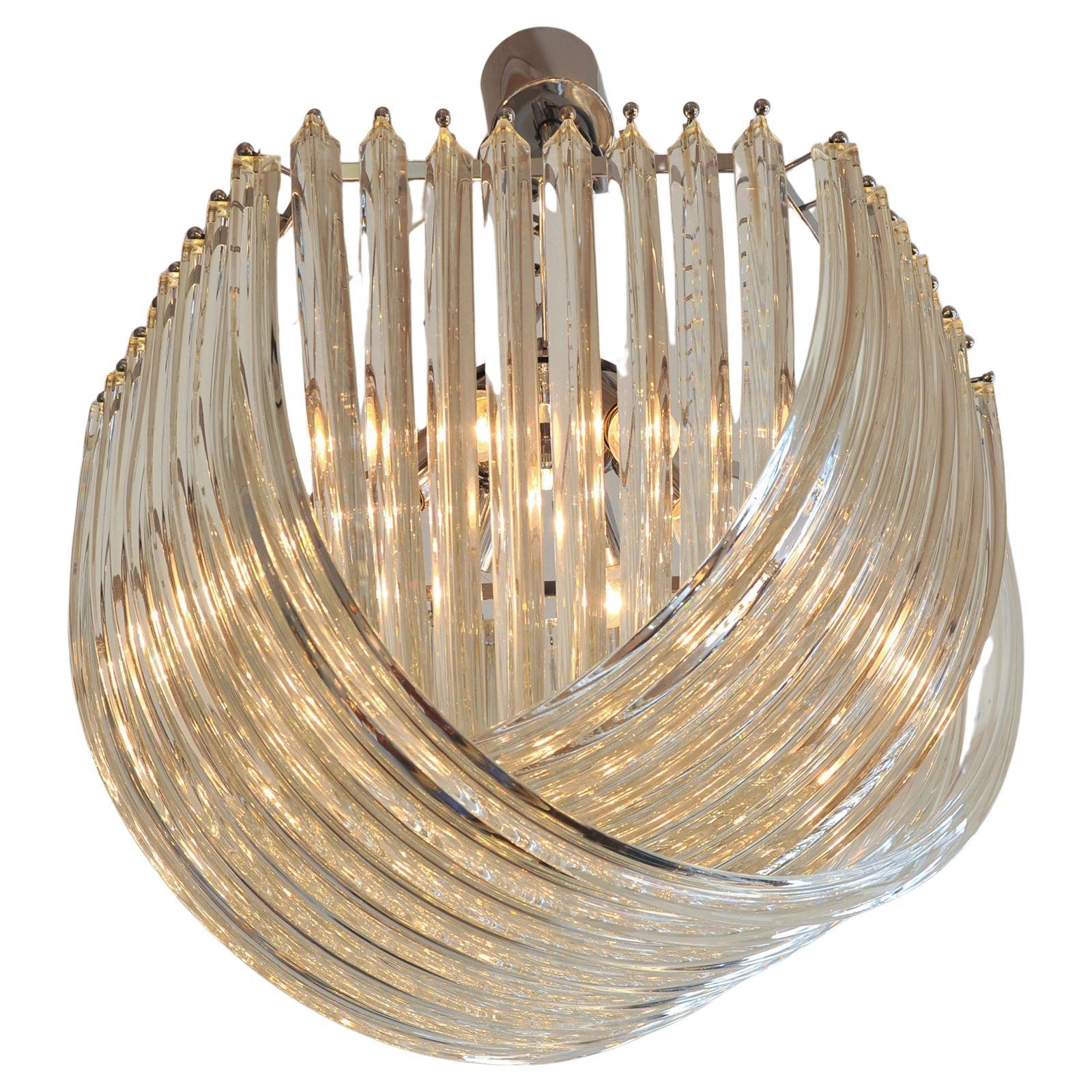 Art Deco contemporary Murano crystal chandelier