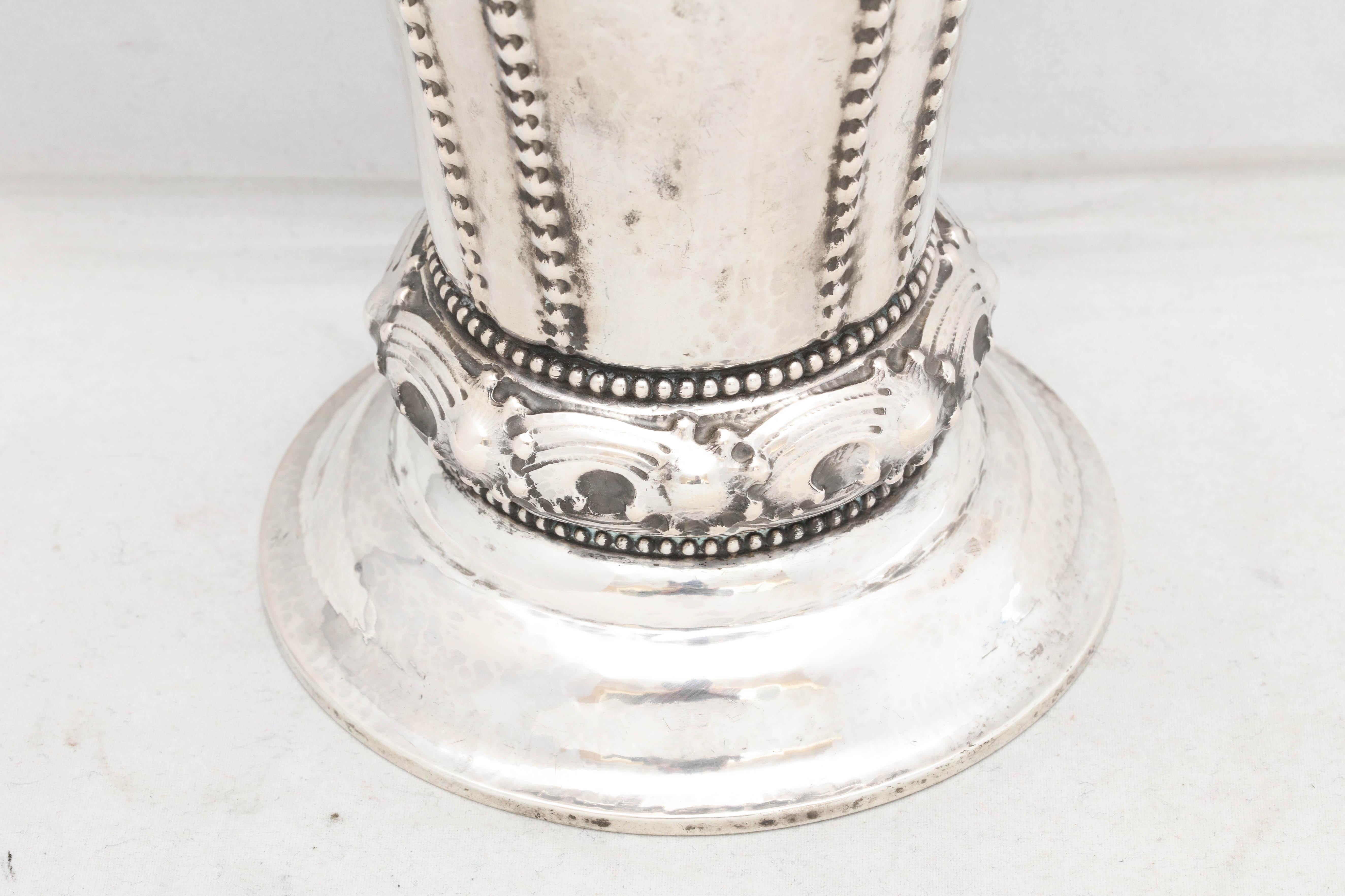 art deco silver vase