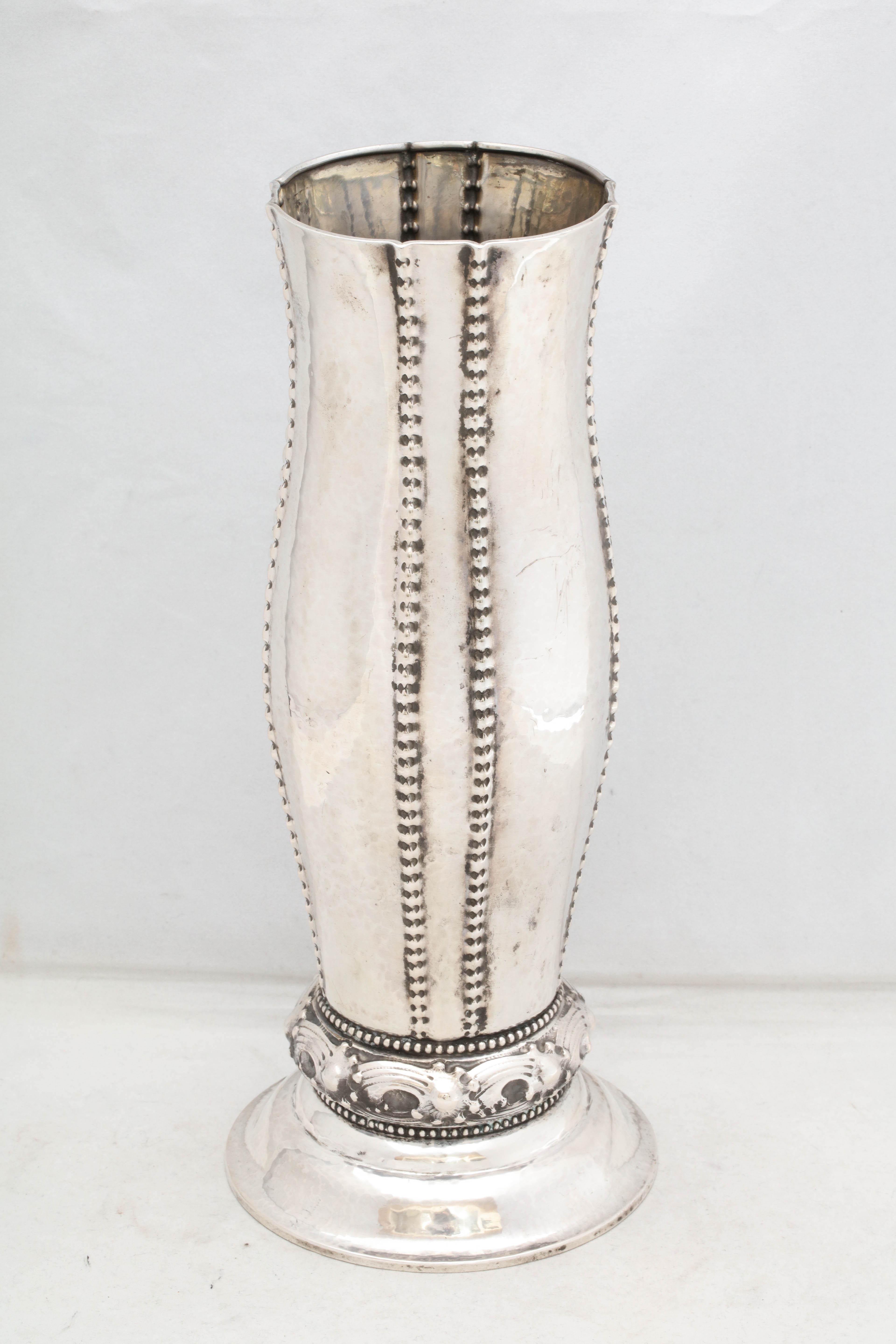 Early 20th Century Art Deco Continental Silver (.830) Vase by David Andersen For Sale