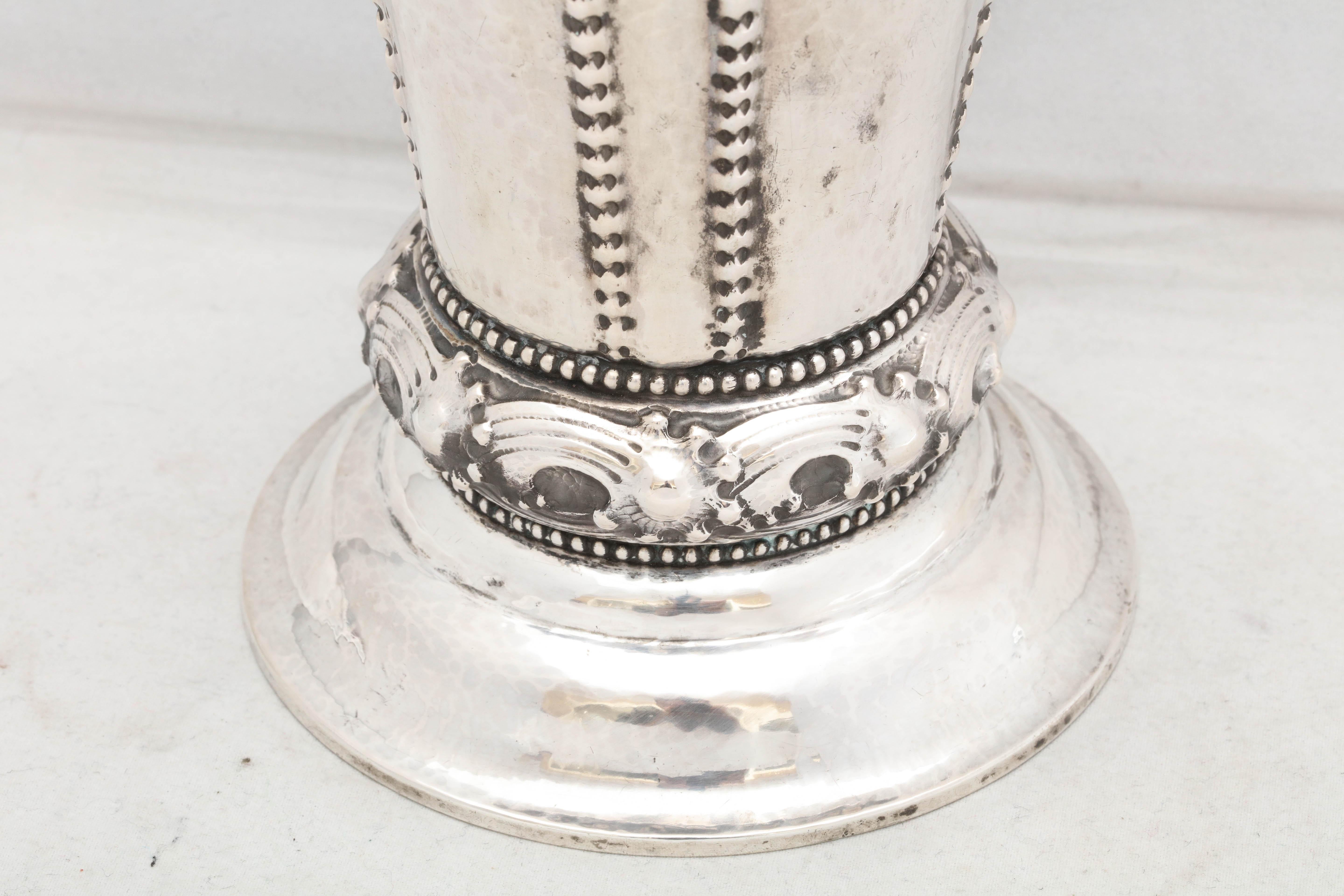 Sterling Silver Art Deco Continental Silver (.830) Vase by David Andersen For Sale