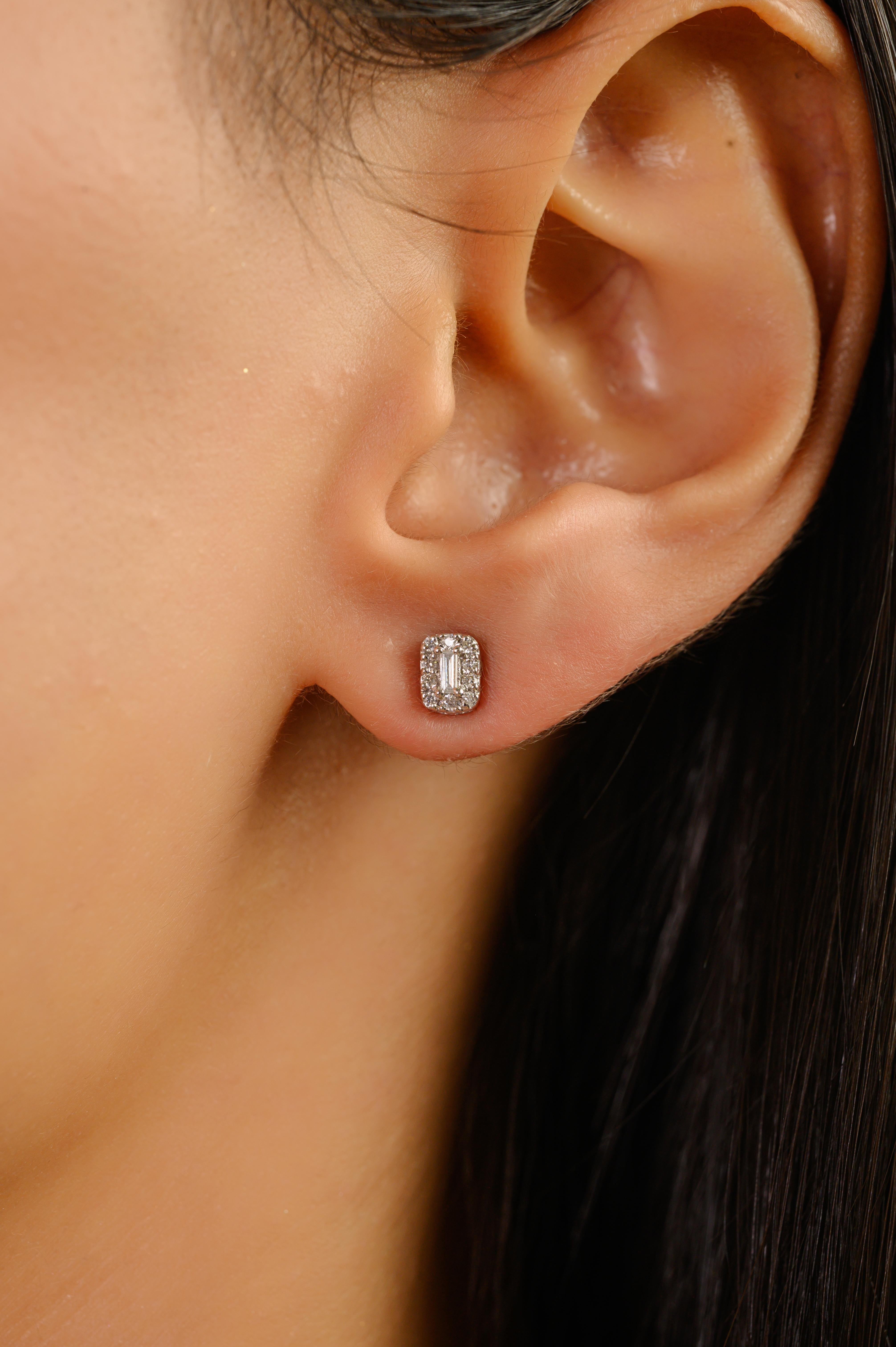 Orecchini a goccia con diamante e turchese convertibili in oro bianco 14 carati in vendita 2