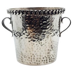 Art Deco Cooler in Silver Metal by Jean Despres