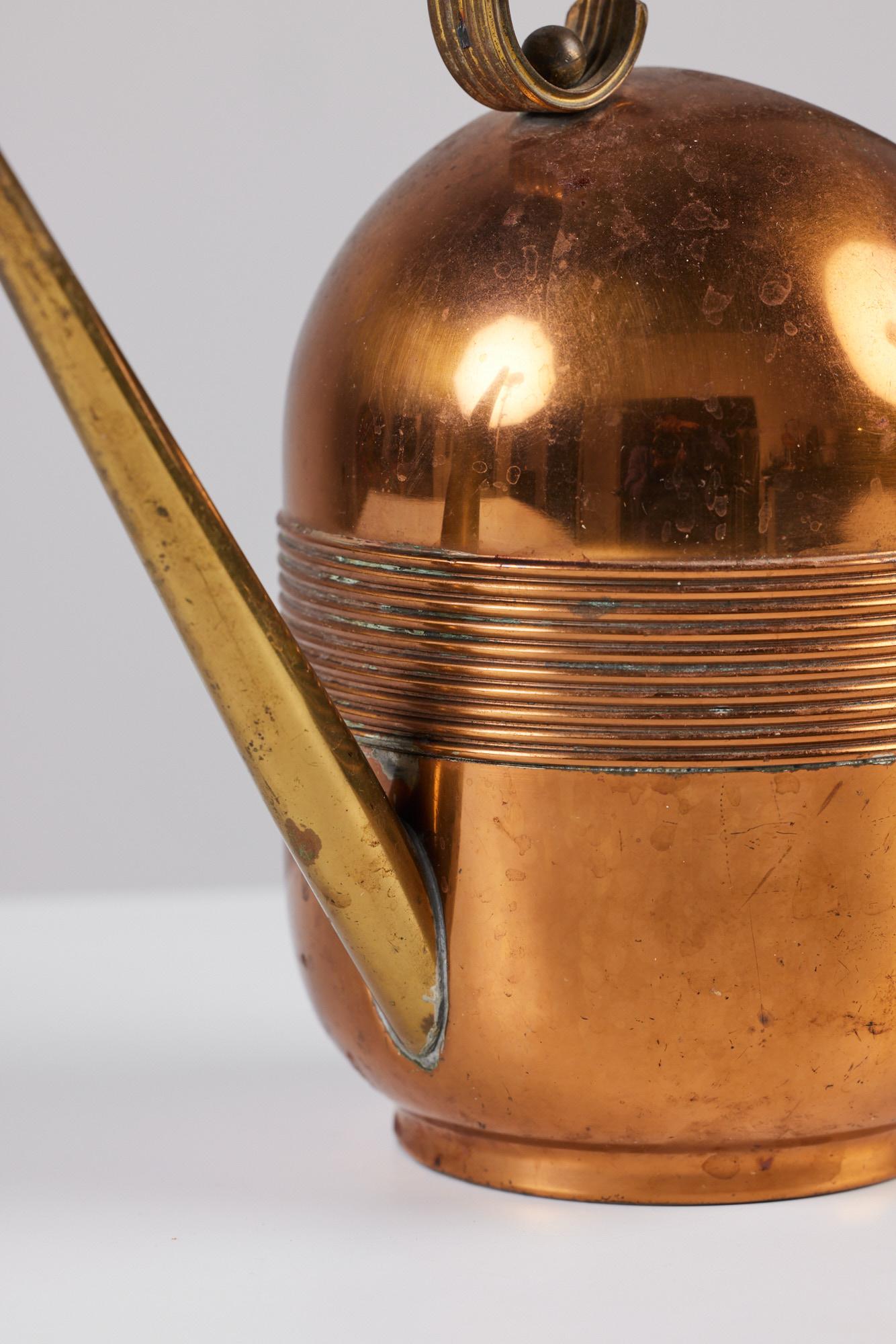 Art Deco Copper and Brass Watering Can by Chase 3