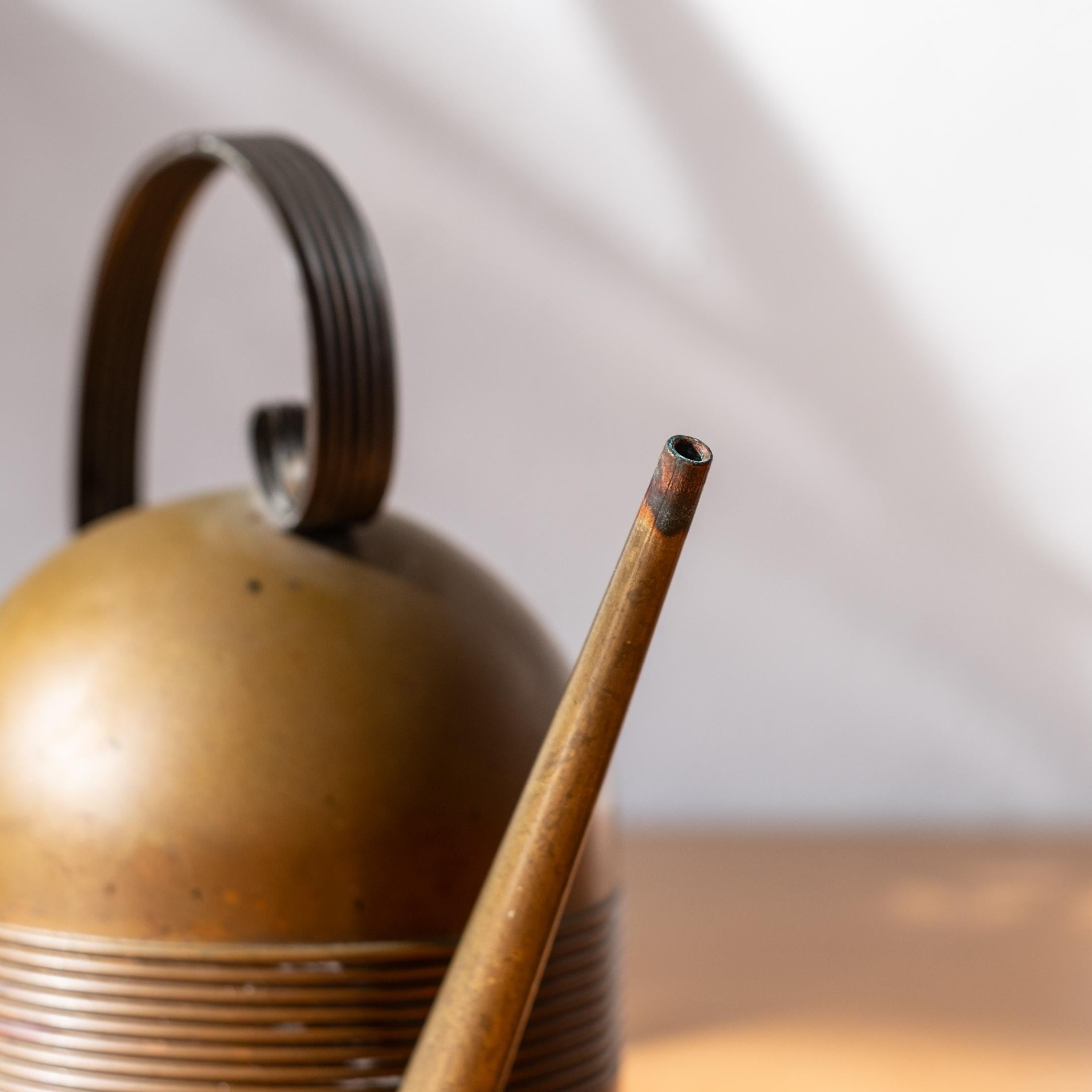 Art Deco Copper and Brass Watering Can by Chase For Sale 6