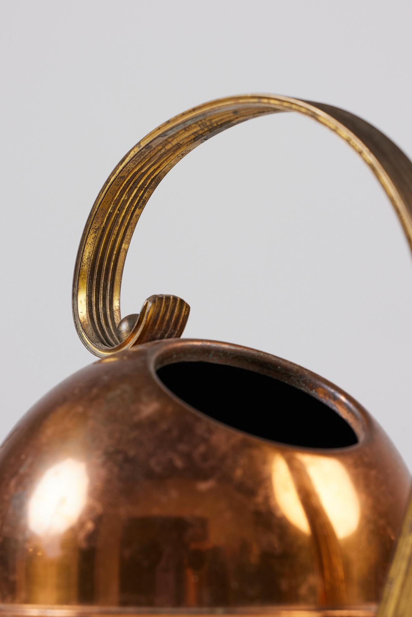 Art Deco Copper and Brass Watering Can by Chase 5