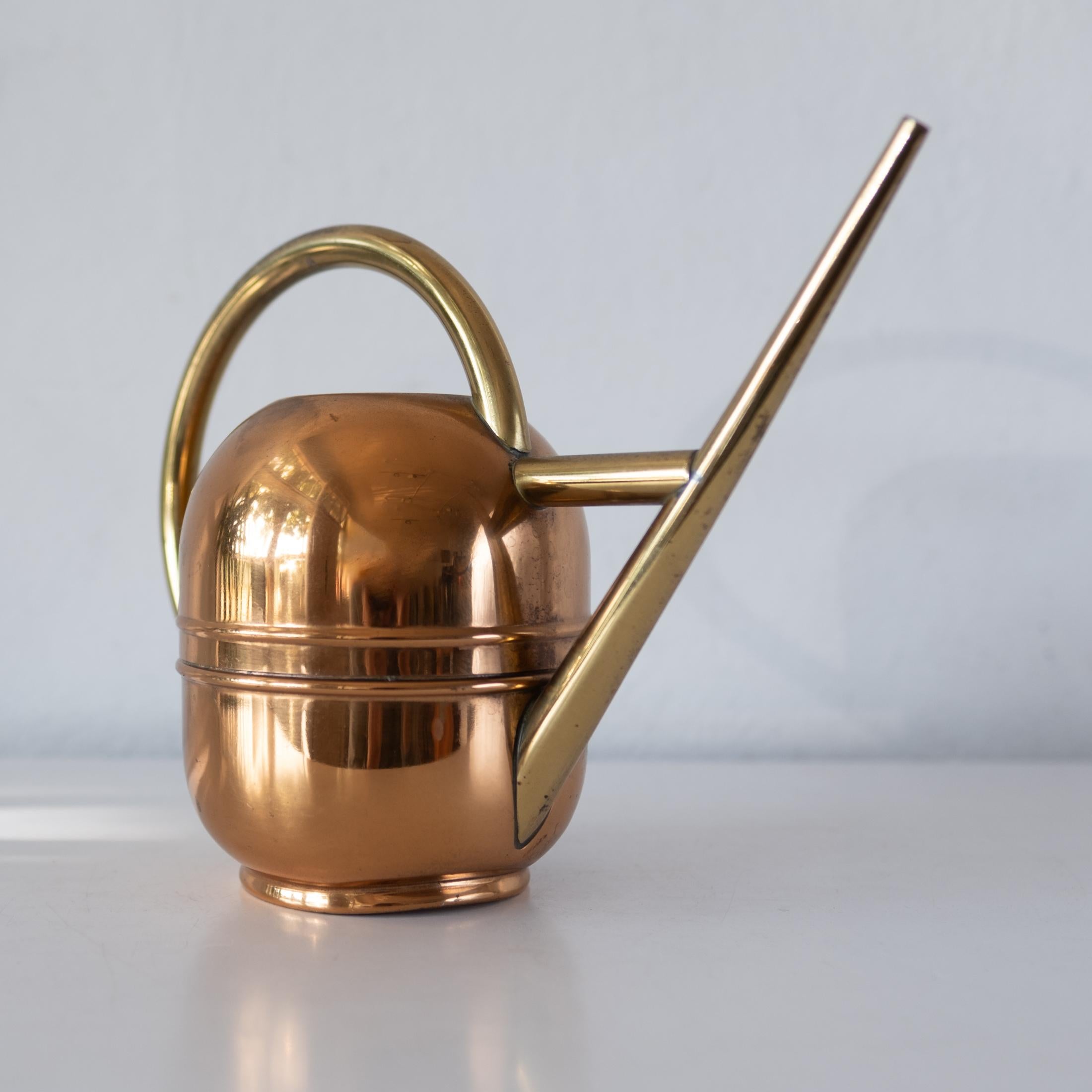 American Art Deco Copper and Brass Watering Can by Chase
