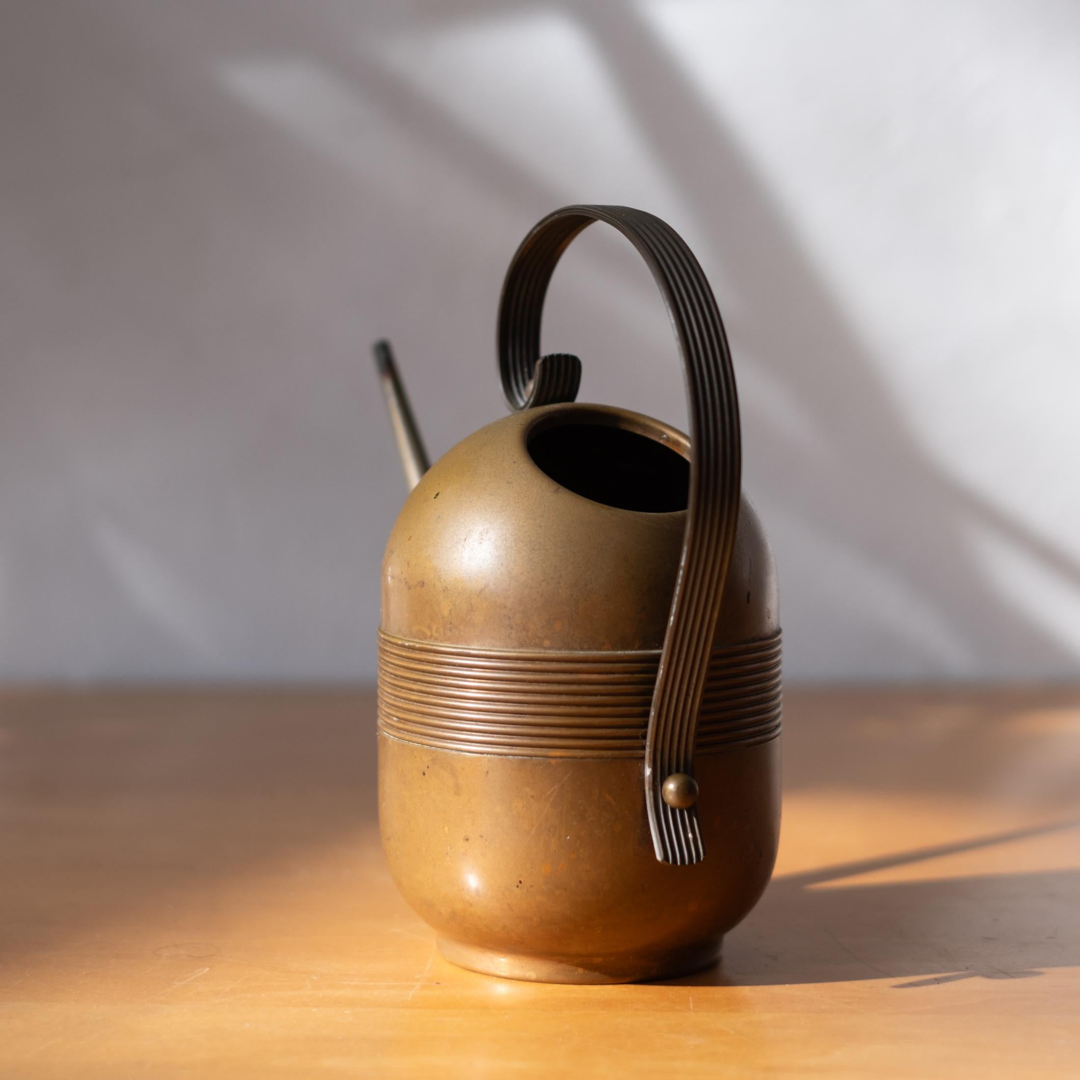 Art Deco Copper and Brass Watering Can by Chase For Sale 1