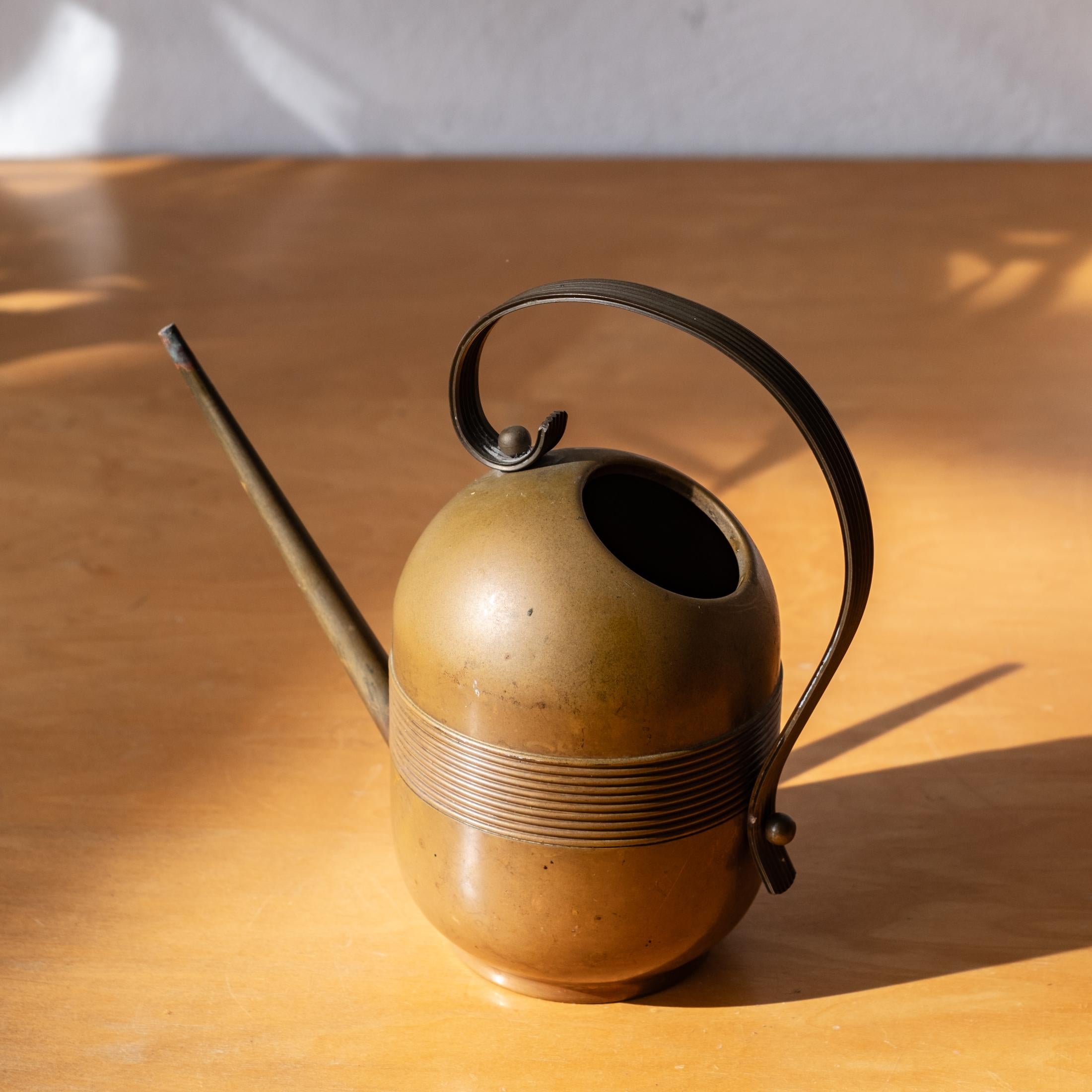Art Deco Copper and Brass Watering Can by Chase For Sale 2