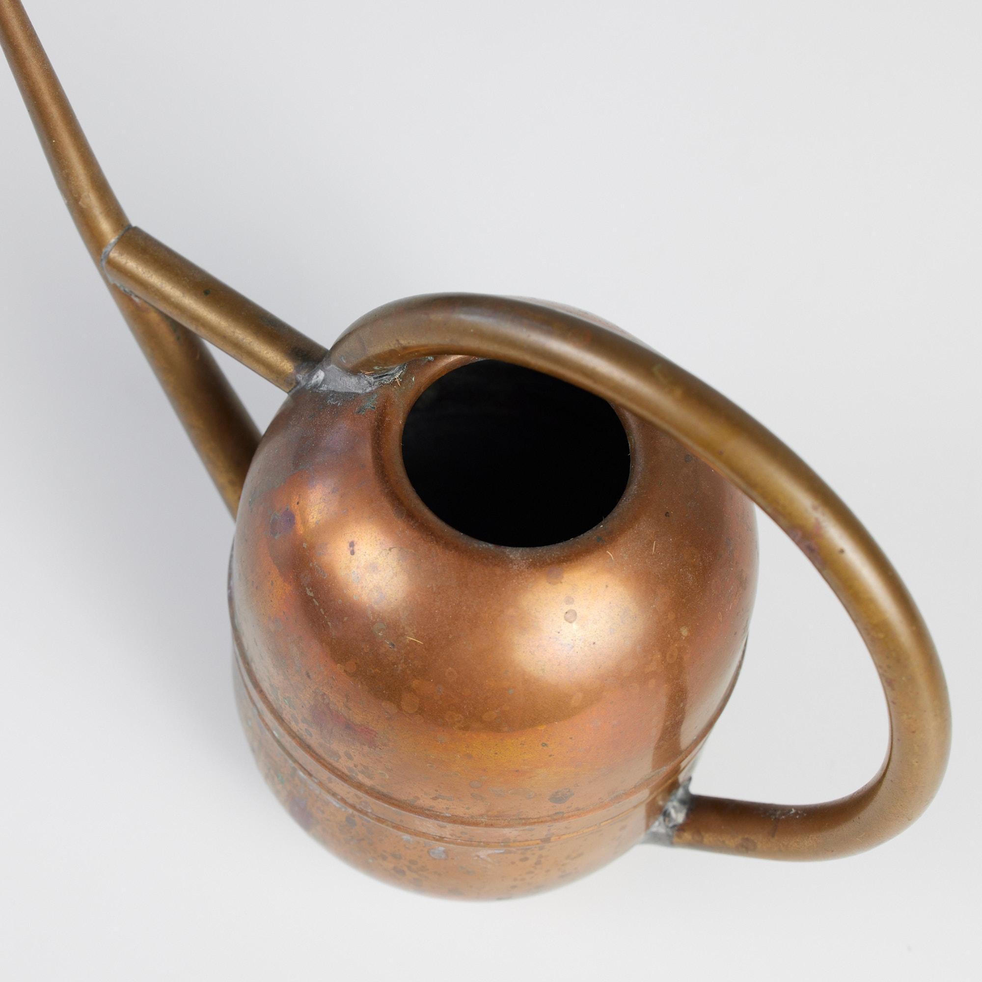 Art Deco Copper and Brass Watering Can by Chase In Good Condition In Los Angeles, CA
