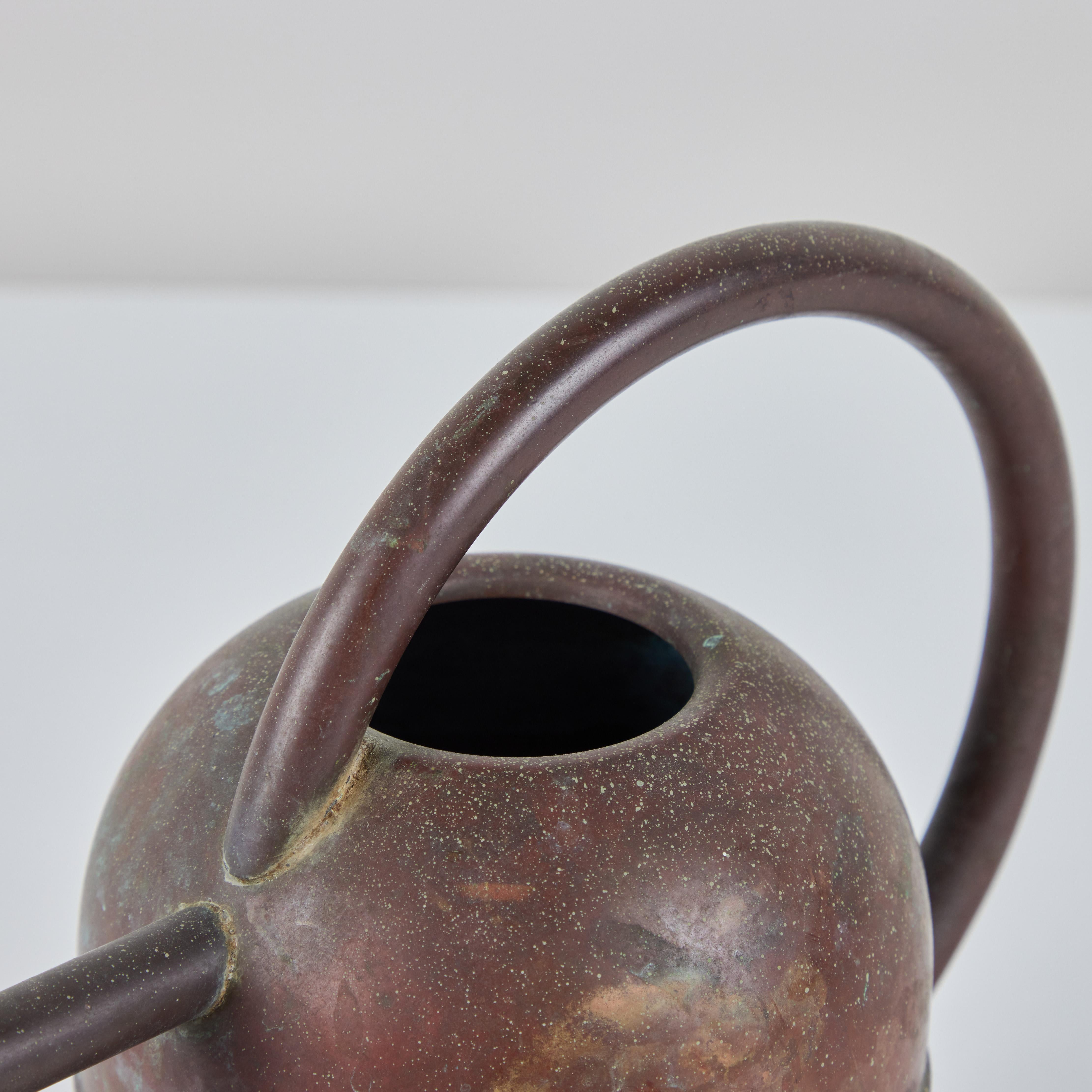 Mid-20th Century Art Deco Copper and Brass Watering Can by Chase For Sale