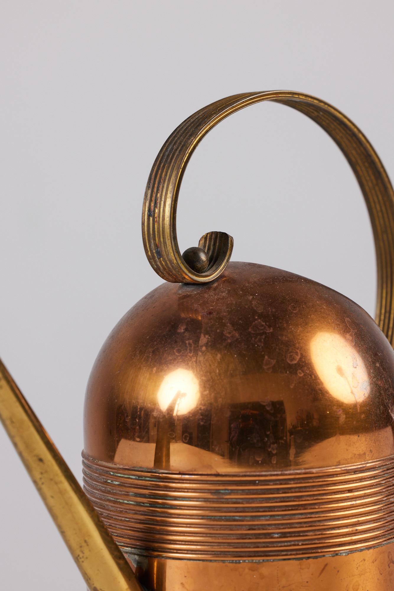 Art Deco Copper and Brass Watering Can by Chase 2