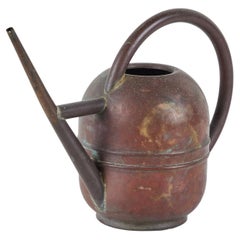 Vintage Art Deco Copper and Brass Watering Can by Chase