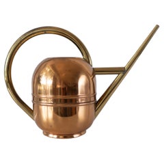 Vintage Art Deco Copper and Brass Watering Can by Chase