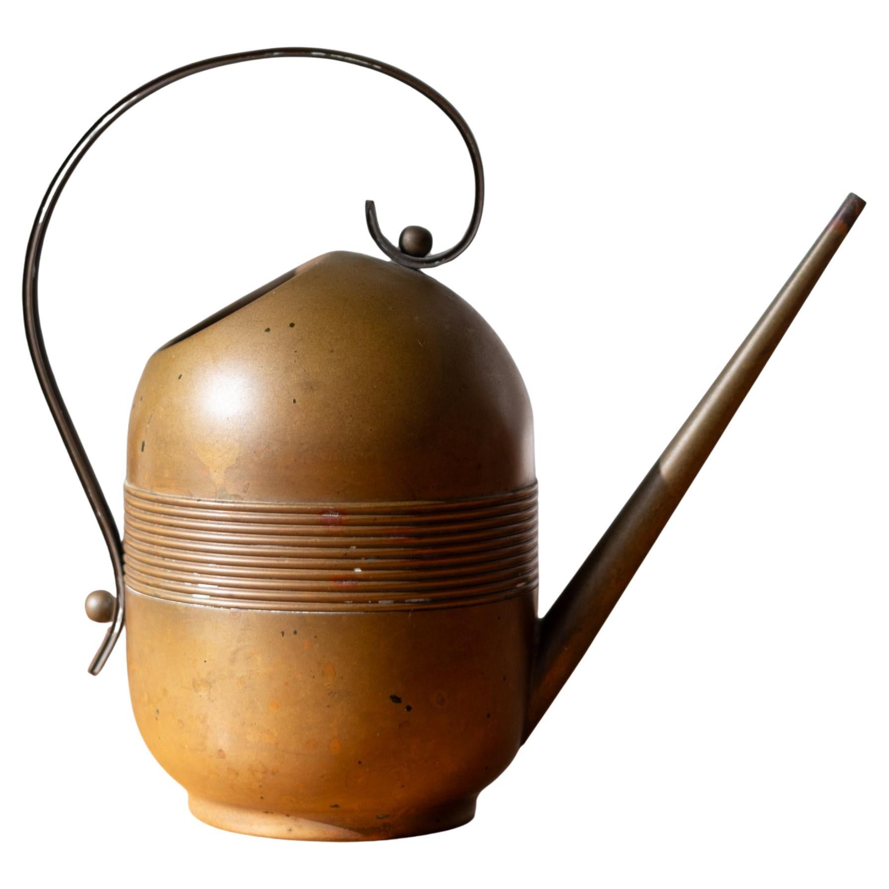 Art Deco Copper and Brass Watering Can by Chase