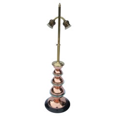 Art Deco Copper and Glass Table Lamp 1940´s