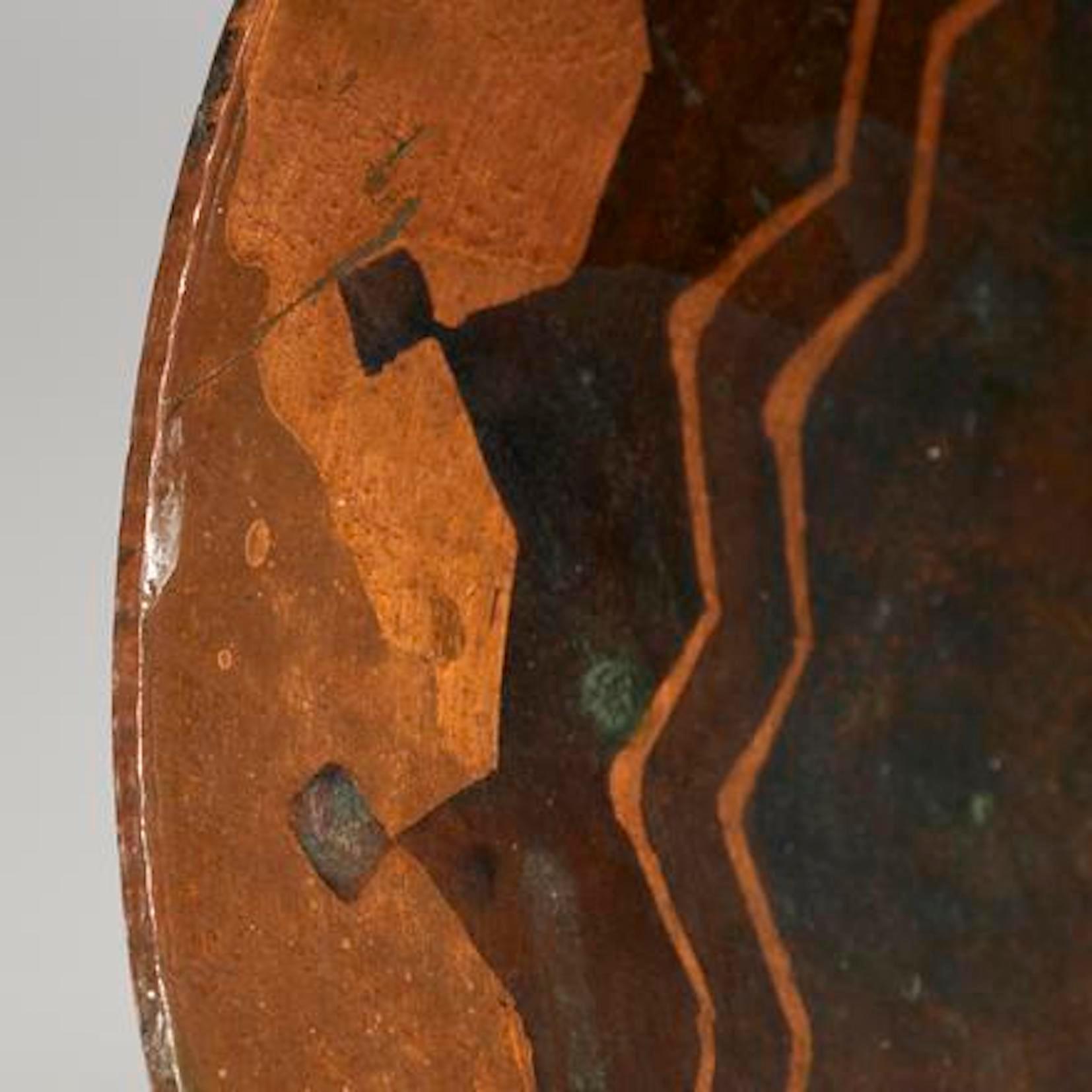 Early 20th Century Art Deco Copper bowl  Walter Von Nessen Studio For Sale