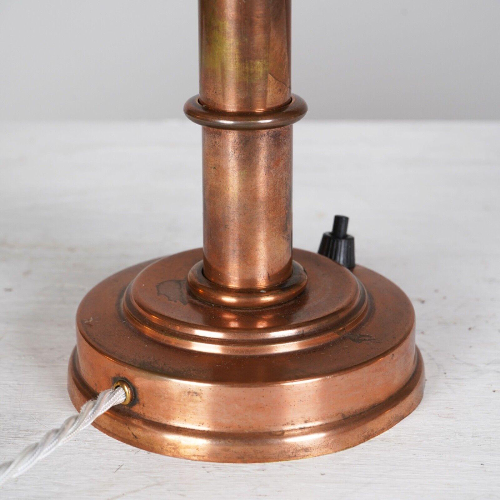 20th Century Art Deco Copper Desk Lamp