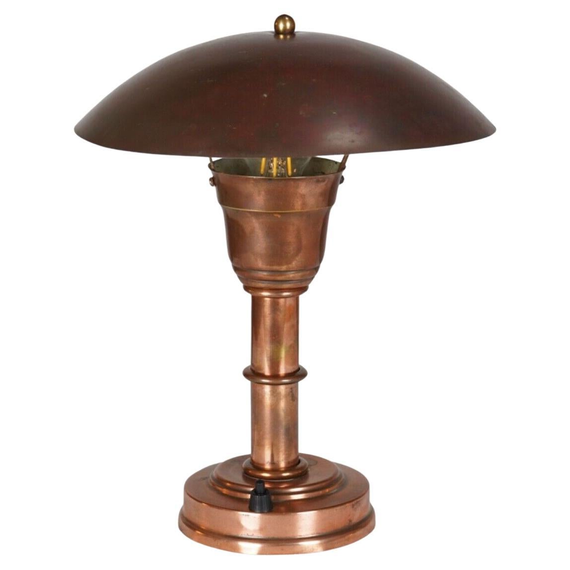 Art Deco Copper Desk Lamp