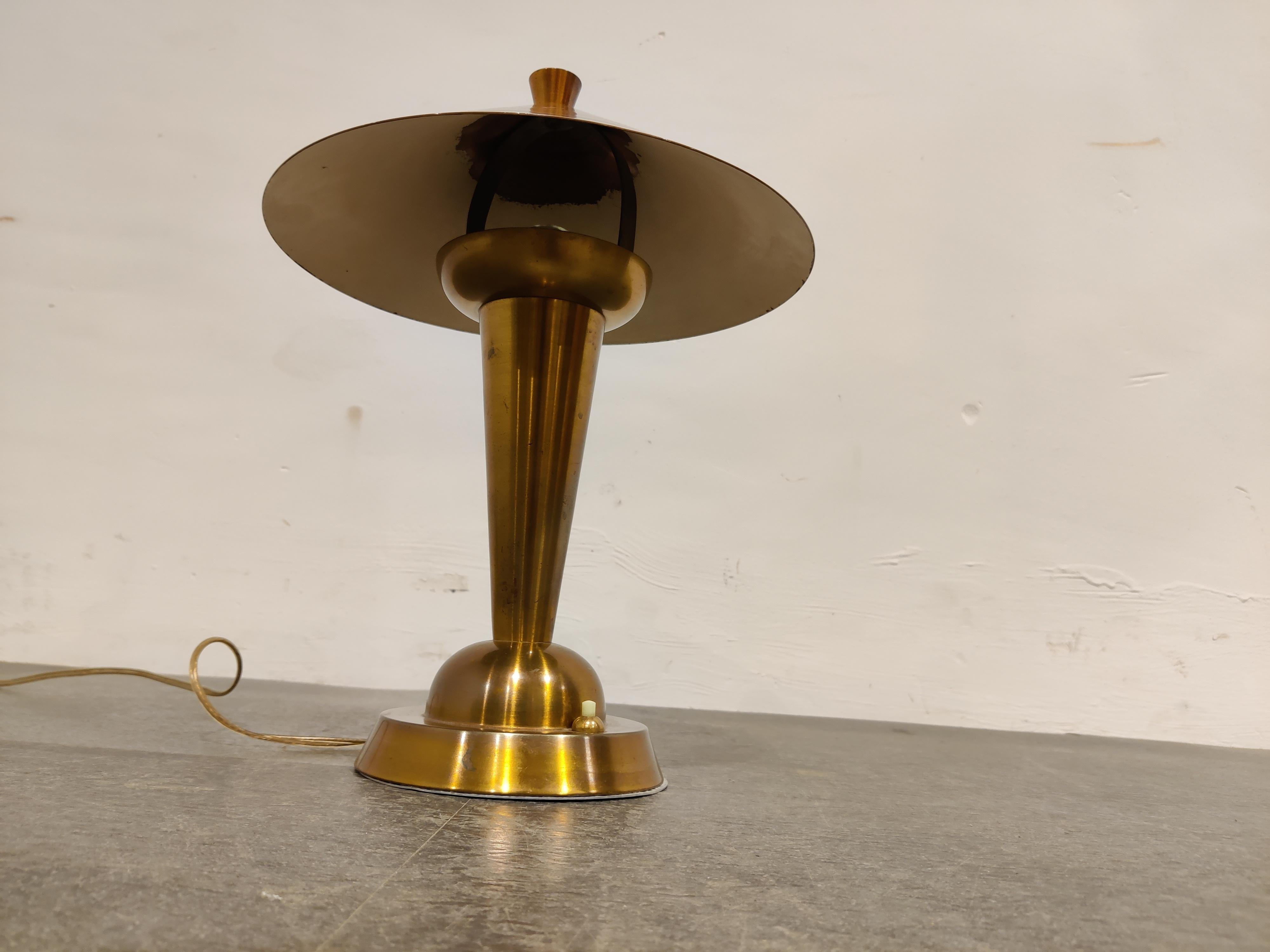 Art Deco Copper Desk Lamp 'Mushroom', 1930s 4