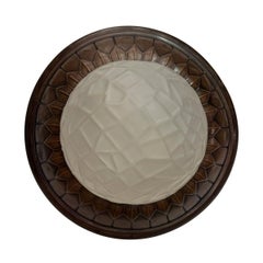 Art Deco Copper Flush Mount