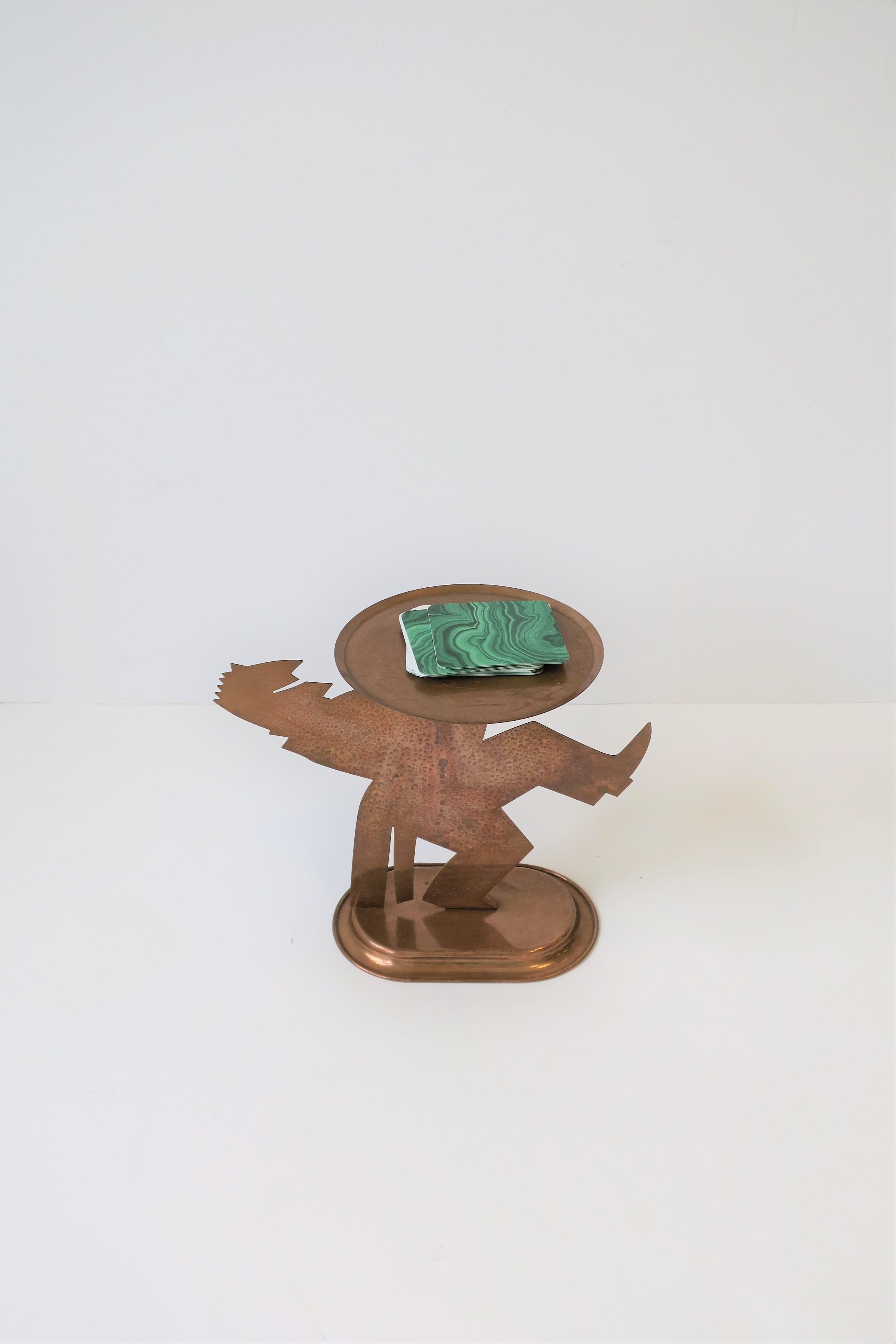 Art Deco Period Copper Figurative Sculpture Piece by Chase In Good Condition For Sale In New York, NY