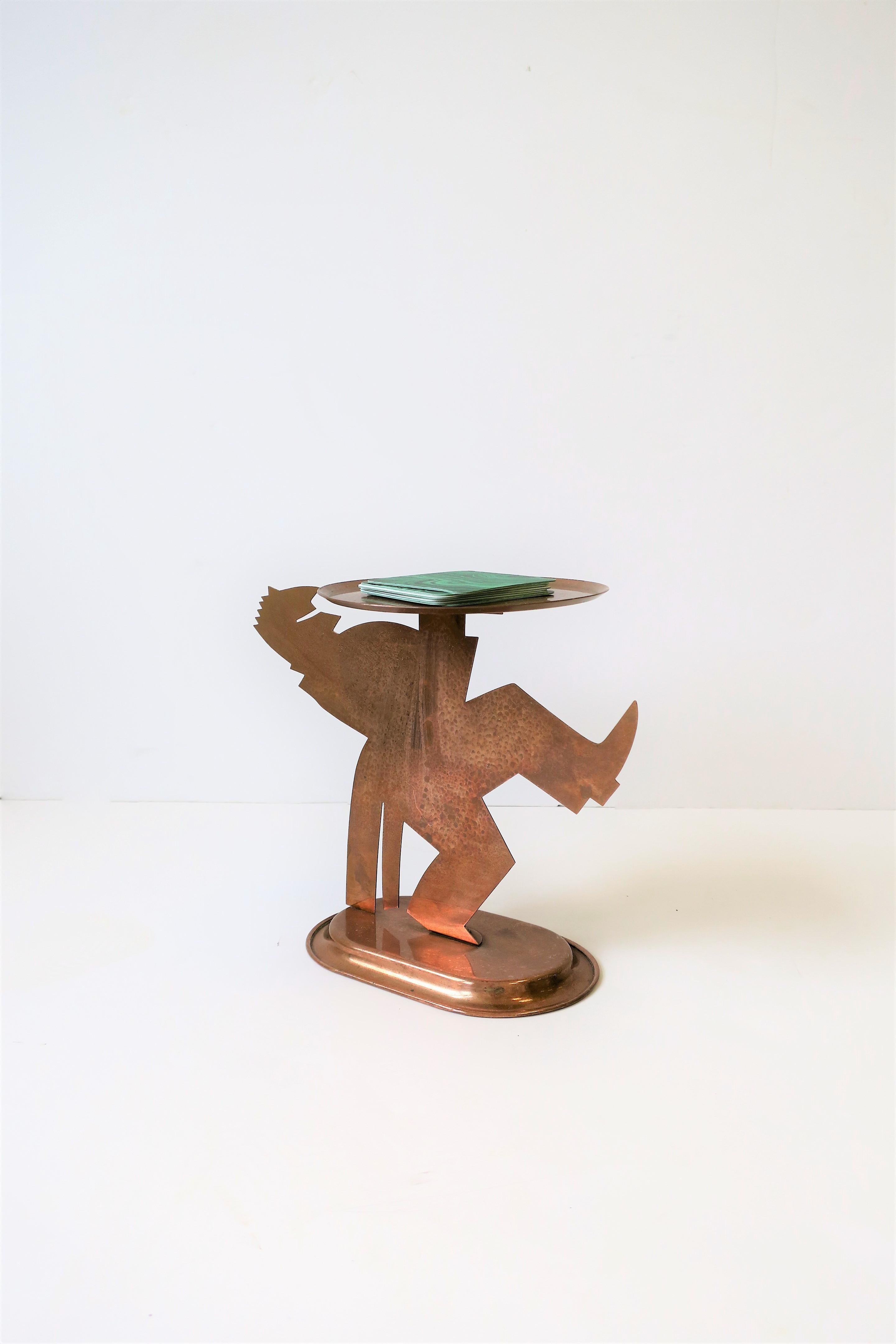 Mid-20th Century Art Deco Period Copper Figurative Sculpture Piece by Chase For Sale