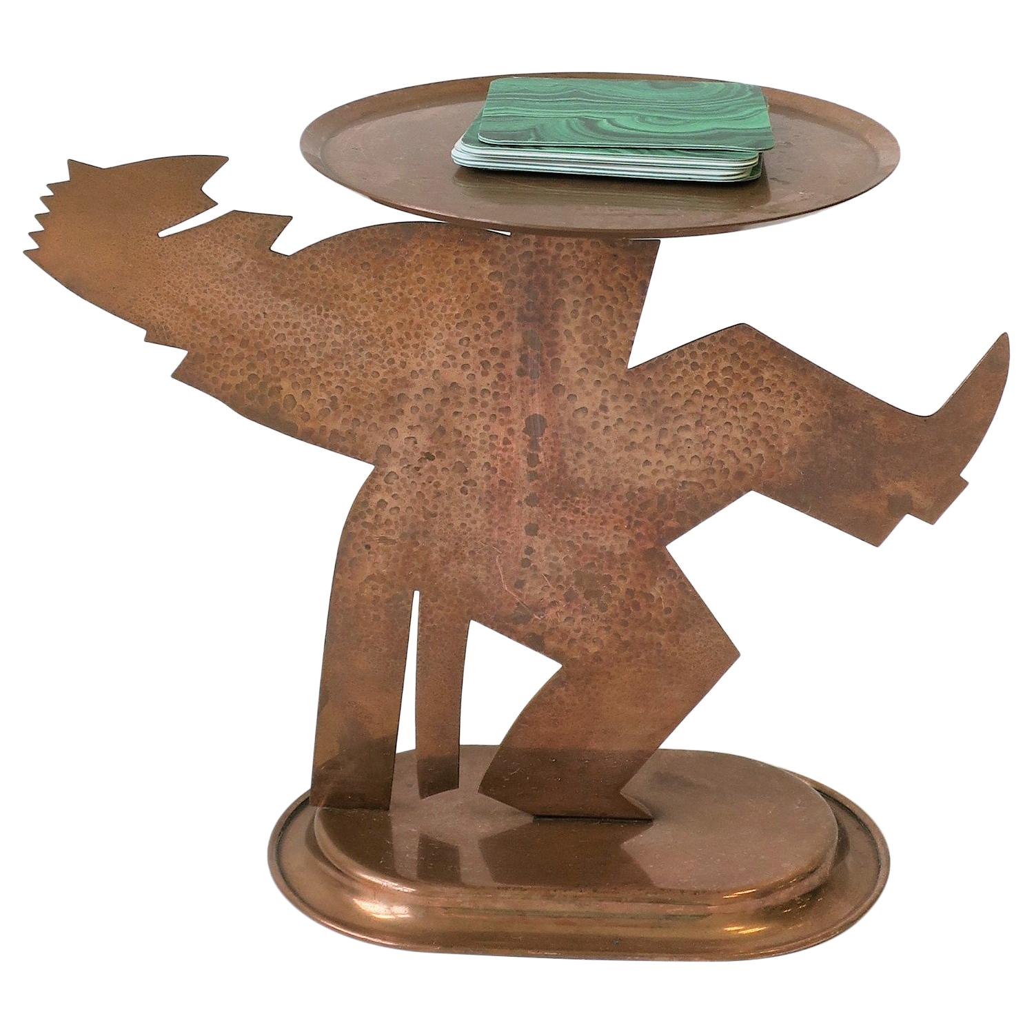 Art Deco Period Copper Figurative Sculpture Piece by Chase For Sale
