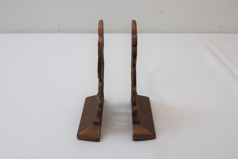 Art Deco Copper "Strong Man" Bookends For Sale at 1stDibs