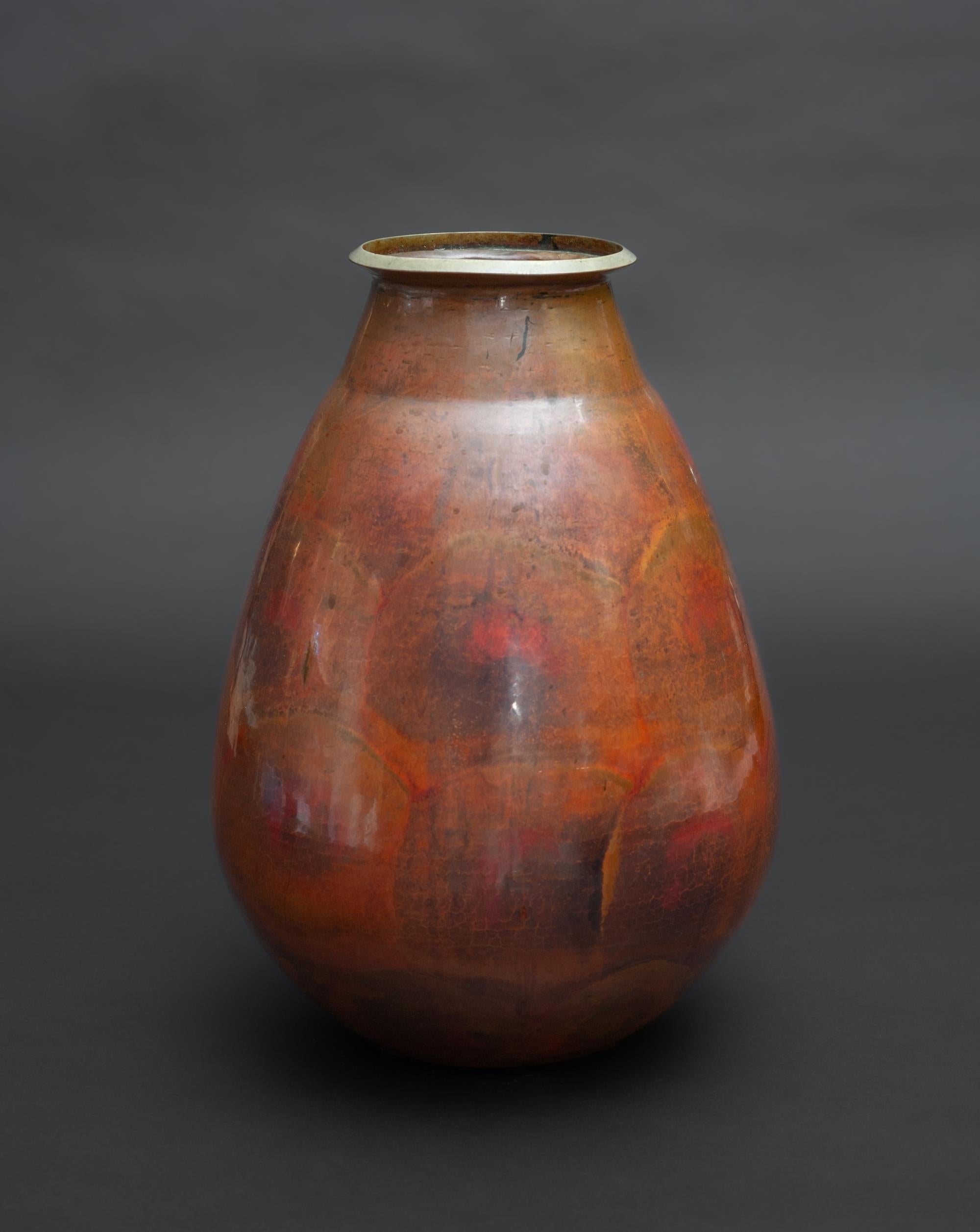 Art Deco Copper Vase by Jean Dunand In Good Condition In Chicago, US