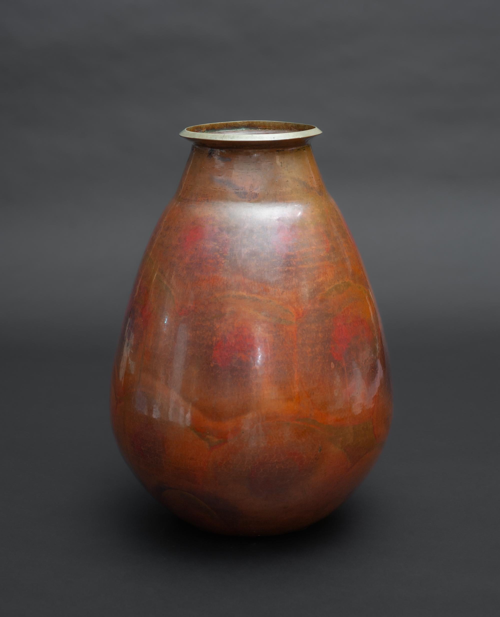 Art Deco Copper Vase by Jean Dunand 1