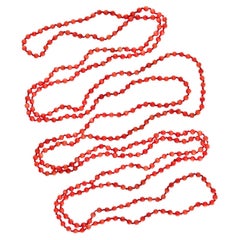 Collar Art Decó de cuentas de coral 70