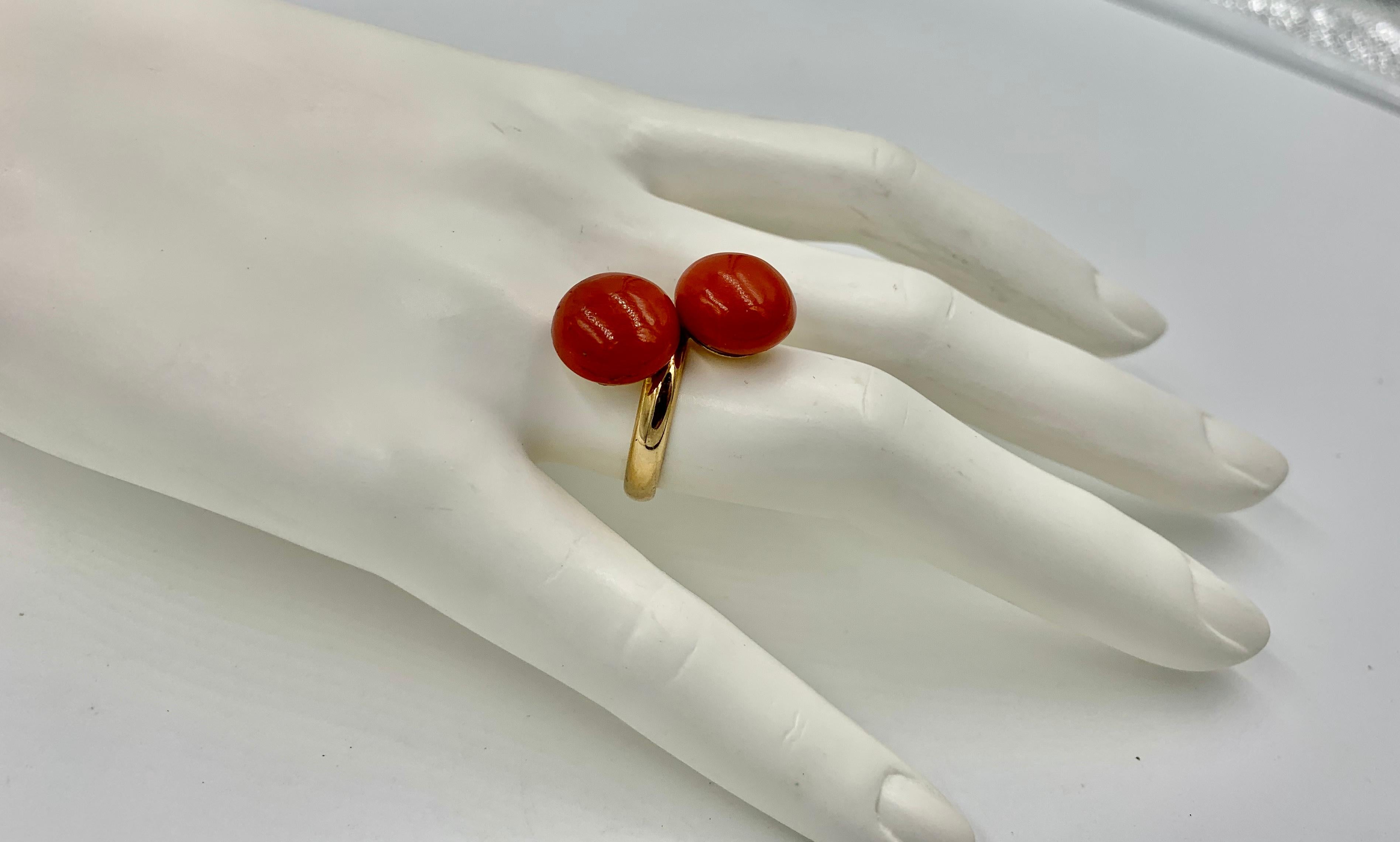 red coral cabochon