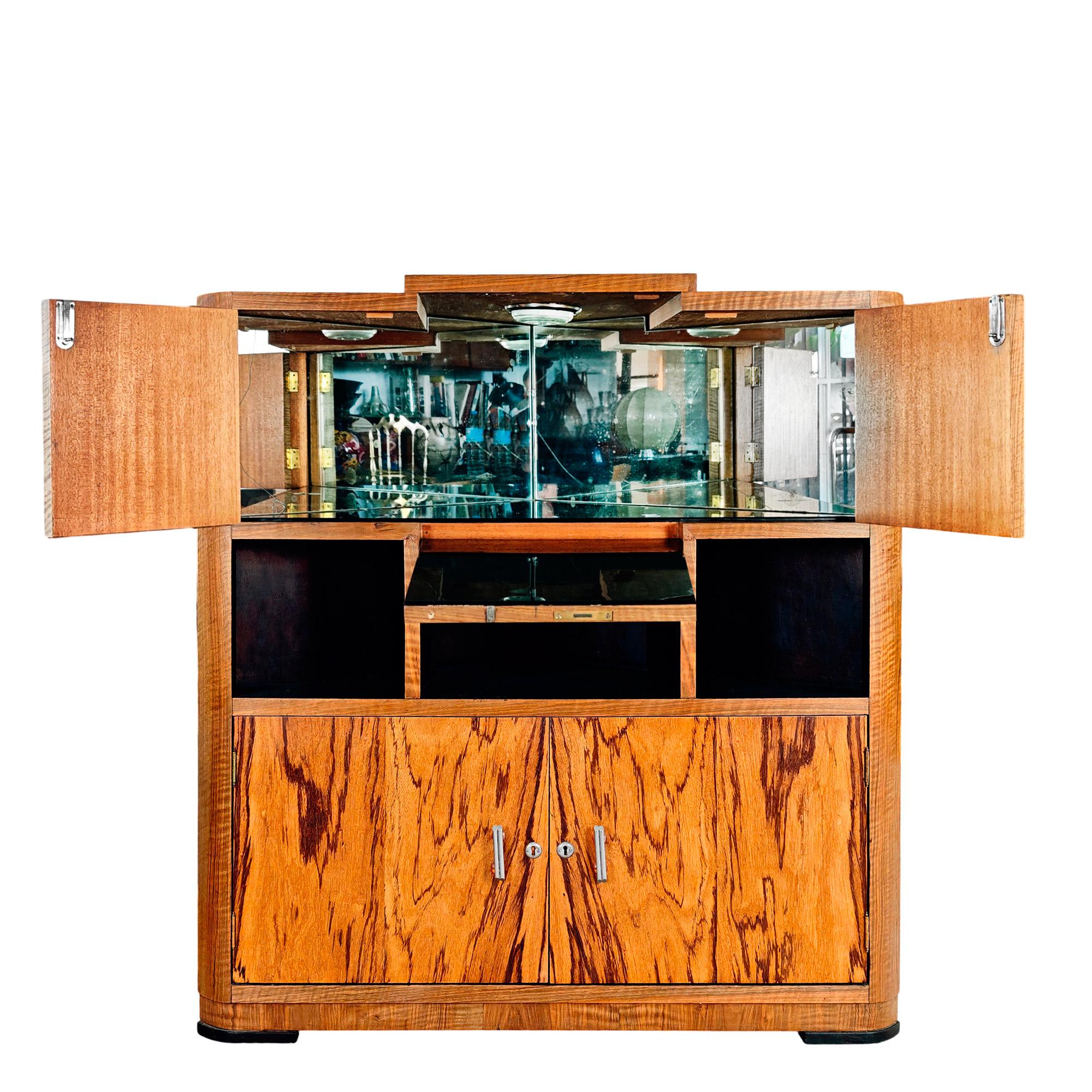 Art déco Meuble de bar d'angle Art Déco - Barcelone 1930 en vente