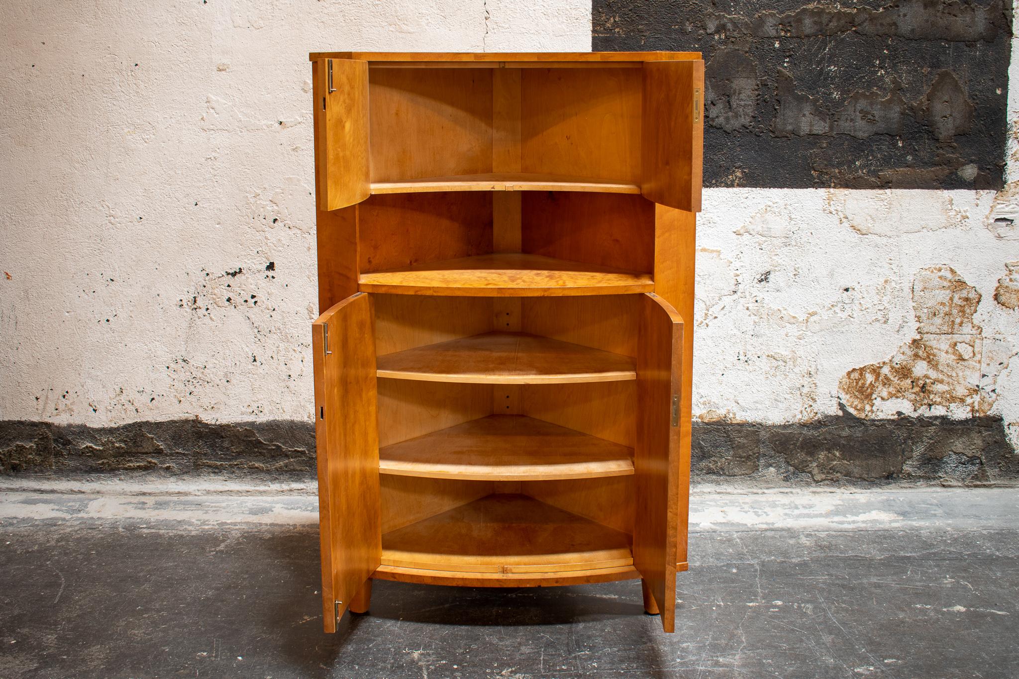 Swedish Art Deco Corner Bar Cabinet