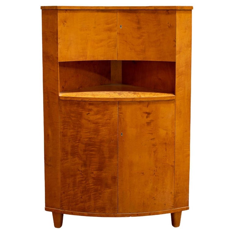 Art Deco Corner Bar Cabinet at 1stDibs | art deco corner cabinet