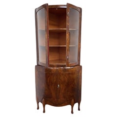 Vintage Art Deco Corner Display Cabinet by Maurice Adams