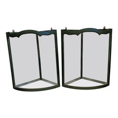 Art Deco Corner Vitrines, Candle Photophores