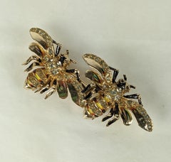 Art Deco Coro Emaille Biene Duette