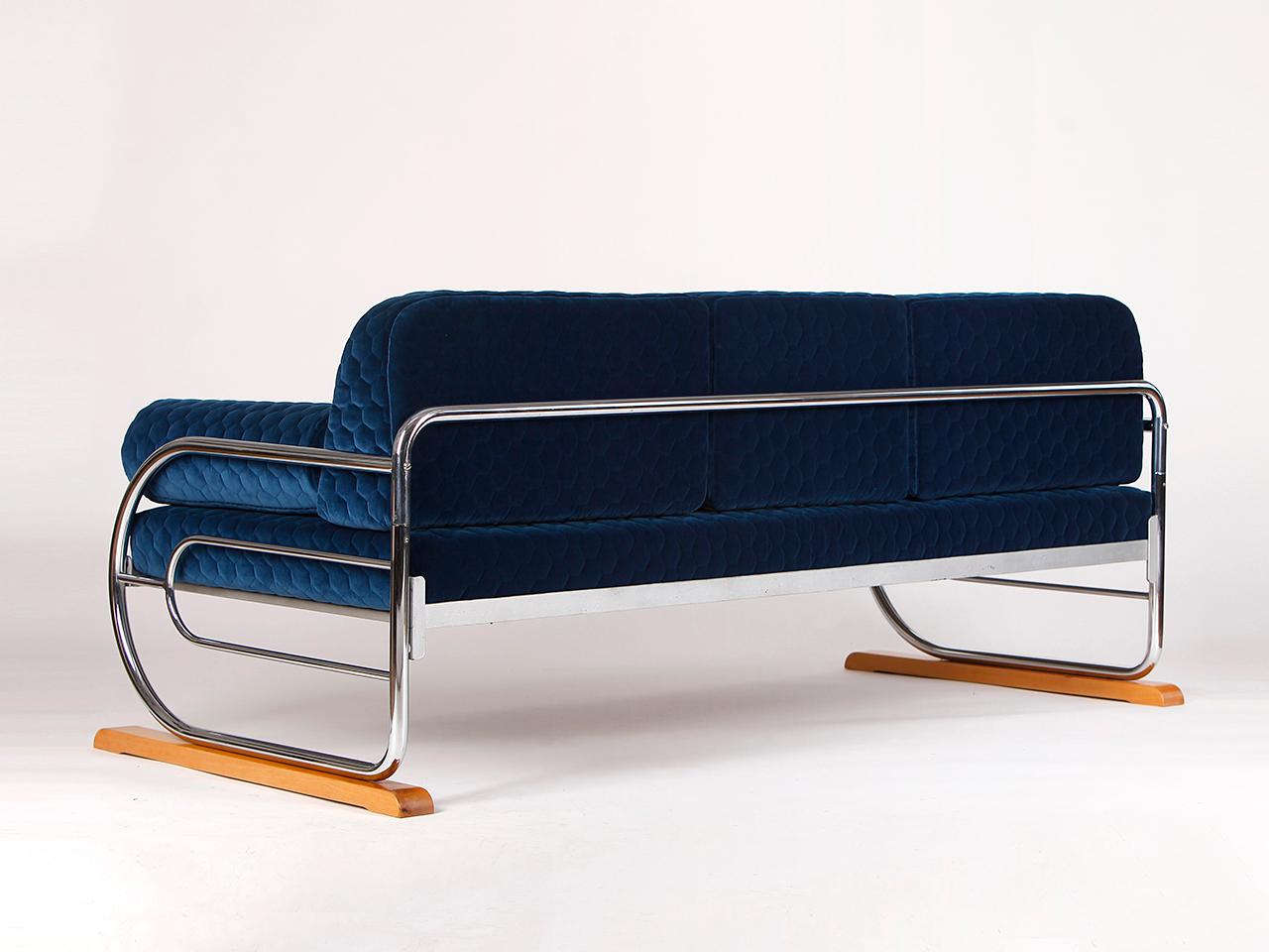 Couch-Tagesbett im Art déco-Stil von Hynek Gottwald, 1930er Jahre im Zustand „Hervorragend“ im Angebot in Wien, AT