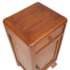 Art Deco Country Bedside Table Nightstand , walnut, Restored and Polished to Wax