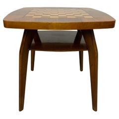 Table de crabe art déco avec échiquier par Jidřich Halabala