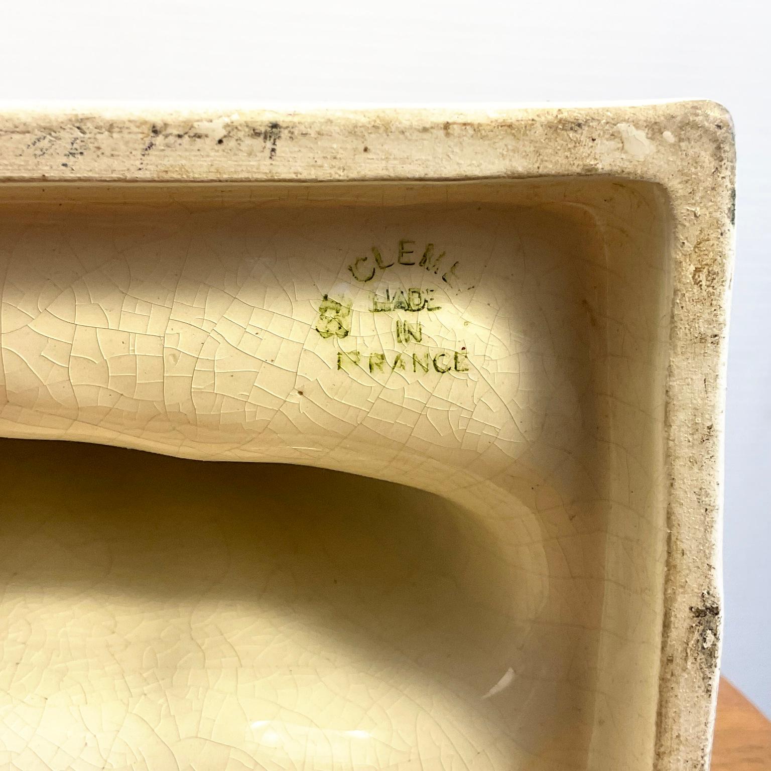 Art Deco Cracked Ceramic Statuette by Charles Lemanceau for Saint-Clément For Sale 1