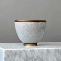 Art Deco Crackle Glazed Bowl by Gunnar Nylund for ALP, Sweden, 1930s