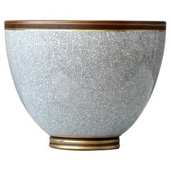 Bol émaillé craquelé Art Déco de Gunnar Nylund pour ALP, Suède, années 1930