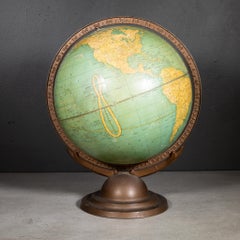 Art Deco Cram's 12 Inch Terrestrial World Globe c.1930-1939