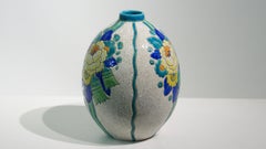 Vase "Craquelé" Art Déco par Charles Catteau pour Keramis, années 1920